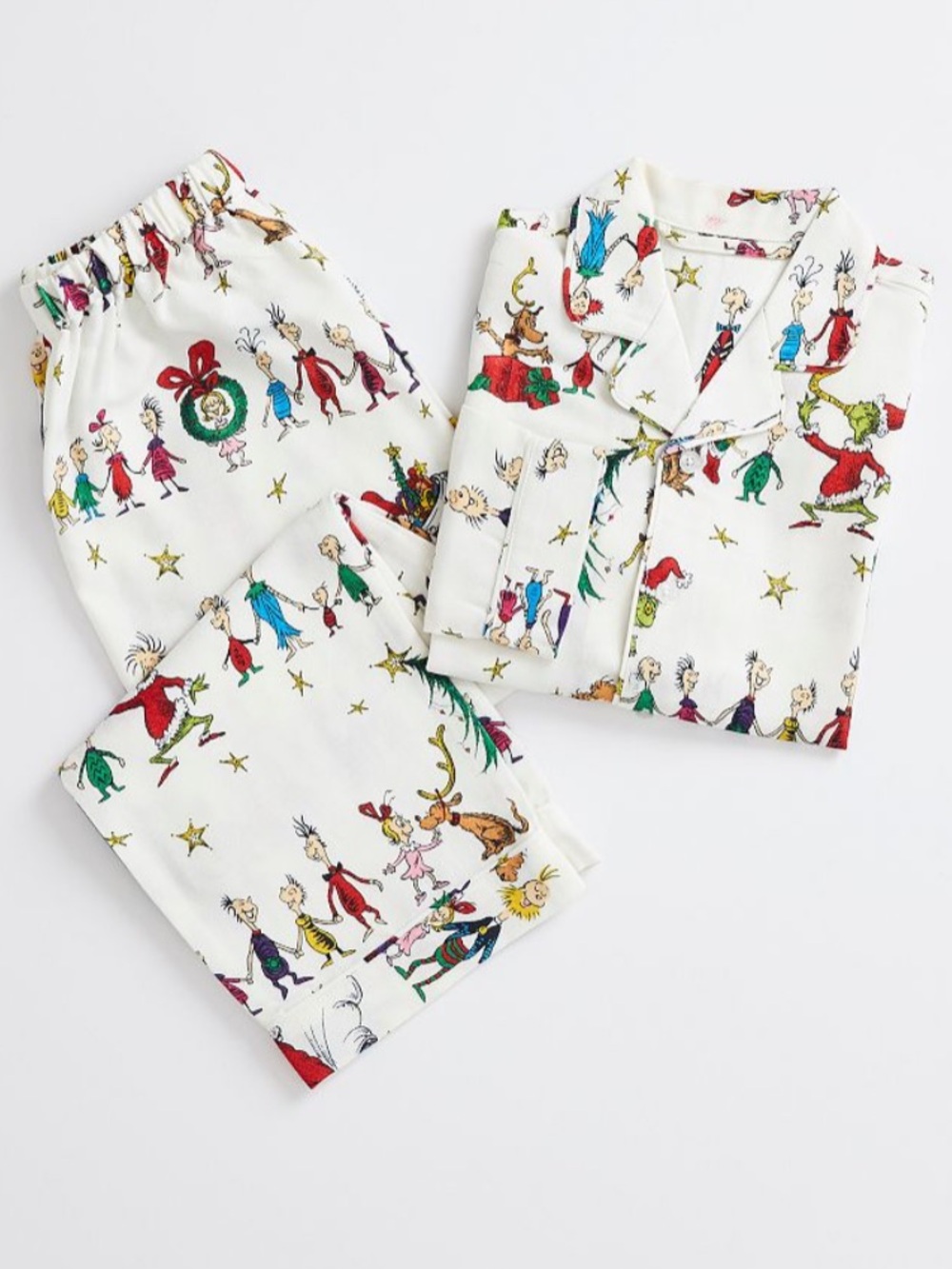 Pottery Barn Kids Dr. Seuss The Grinch Adult Flannel Pajama Set XL
